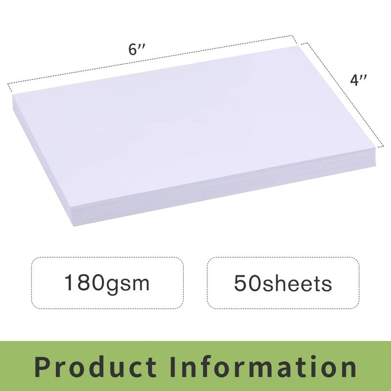 LUNARM 50 Sheets Photo Paper, 4""x6"" Glossy Paper Photo for Dye Ink Printer, 180gsm Inkjet Printing Photo Paper Clear Image for Photo Album DIY Party Camping Festival Record - Image 2